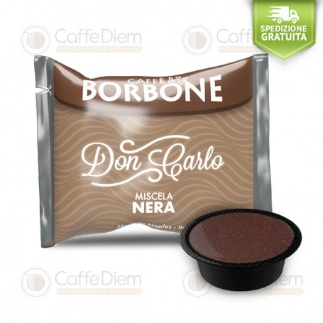 Borbone Don Carlo Black Blend - 2 Box of 100 Coffee Capsules Compatible with Lavazza A Modo Mio Coffee Machine