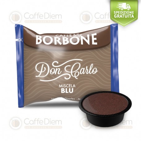 Borbone Don Carlo Blue Blend - 2 Box of 100 Coffee Capsules Compatible with Lavazza A Modo Mio Coffee Machine