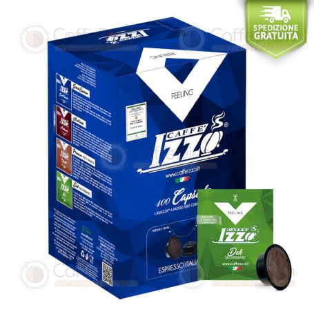 Izzo DEK DECA DECAFFEINATO 400 Capsule compatibili A Modo Mio