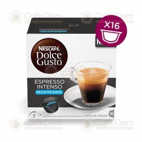 Nescafé Dolce Gusto Espresso Intenso Decaff - Pack of 16 Coffee Capsules