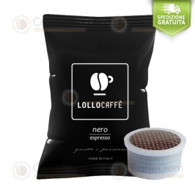 Lollo Coffee Capsules Compatible with Espresso Point - Box of 100 Capsules Black Blend