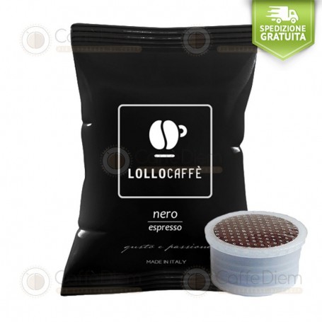 Lollo Coffee Capsules Compatible with Espresso Point - Box of 100 Capsules Black Blend
