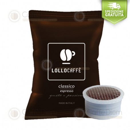 Lollo Coffee Capsules Compatible with Espresso Point - Box of 100 Capsules Classic Blend
