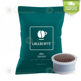 Lollo Coffee Capsules Compatible with Espresso Point - Box of 100 Capsules Dek Blend