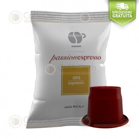 Lollo Coffee Capsules Compatible with Nespresso - Box of 100 Capsules Gold Blend