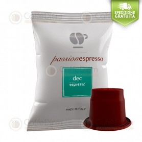 Lollo Coffee Capsules Compatible with Nespresso - Box of 100 Capsules Decaffeinated Blend