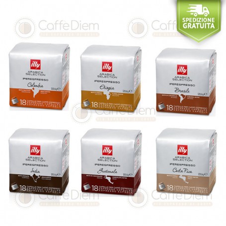 Capsule illy iperespresso 108 KIT DEGUSTAZIONE ARABICA SELECTION