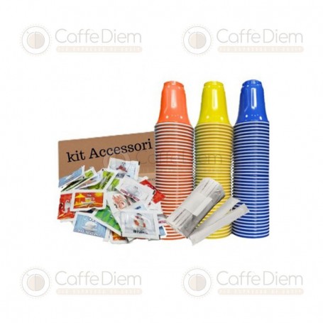 Kit Accessori Caffè 150 Palette, Zucchero e Bicchierini