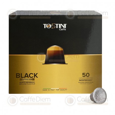 100 Capsule Nespresso Tostini Caffe Miscela Black