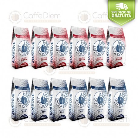 Caffè in Grani Borbone 6Kg: 12 Buste da 500 grammi