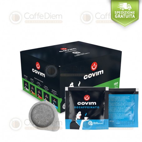 Covim 150 Cialde Caffè Carta Filtro Ese 44mm SUAVE DECAFFEINATO