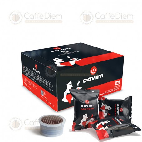 COVIM COFFEE GRANBAR- BOX OF 100 CAPSULES LAVAZZA FAP COMPATIBLE
