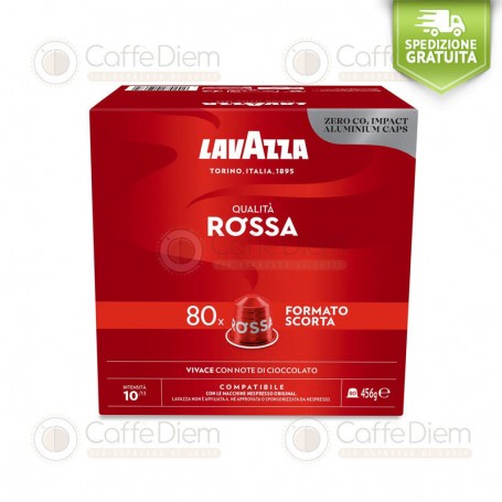 Capsule Lavazza 80 compatibili Nespresso QUALITA ROSSA