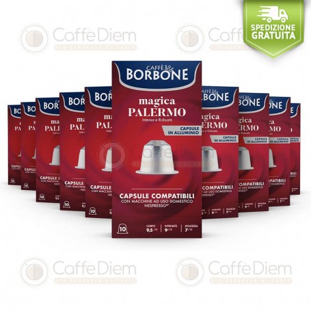 Capsule Caffè Borbone Compatibili Nespresso Alluminio PALERMO