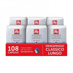 illy iperEspresso 18 Coffee Capsules Lungo Long Blue Box 100% Arabica