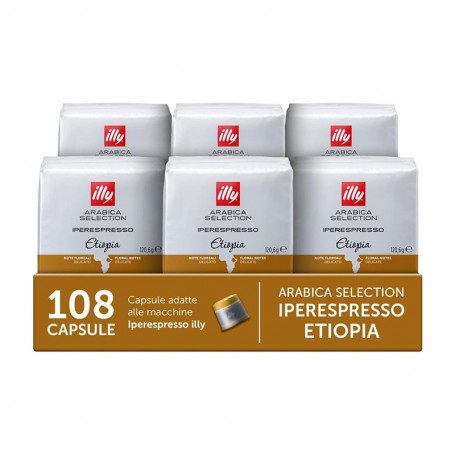 illy iperEspresso 18 Coffee Capsules Ethiopia 100% Arabica