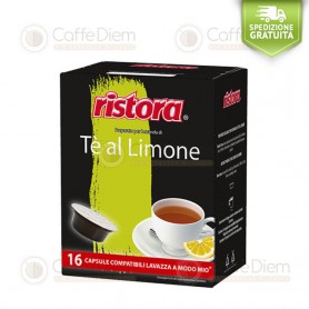 Ristora Lemon Tea - Pack of 16 Capsules Compatible with Lavazza A Modo Mio Coffee Machine