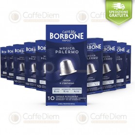 Borbone Nespresso PALERMO - Box Of 100 Coffee aluminum Capsules Compatibles with Nespresso Coffee Machine