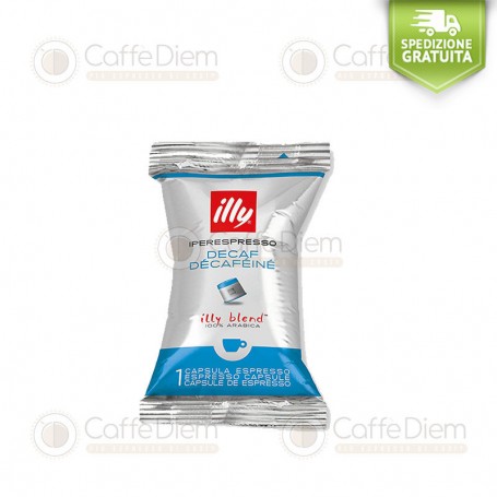 illy iperespresso 100 Coffee Capsules Decaffeinated in FLOWPACK