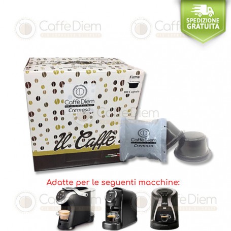 Caffè Diem Cremoso blend- box of 100 capsules compatible with Lavazza Firma*